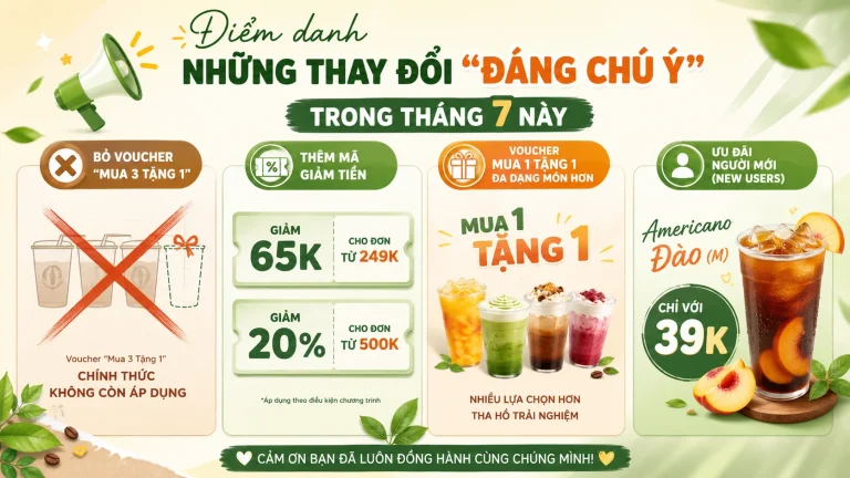 Tháng 07/2026 Voucher Highlands Coffee Có Những Thay Đổi Mới